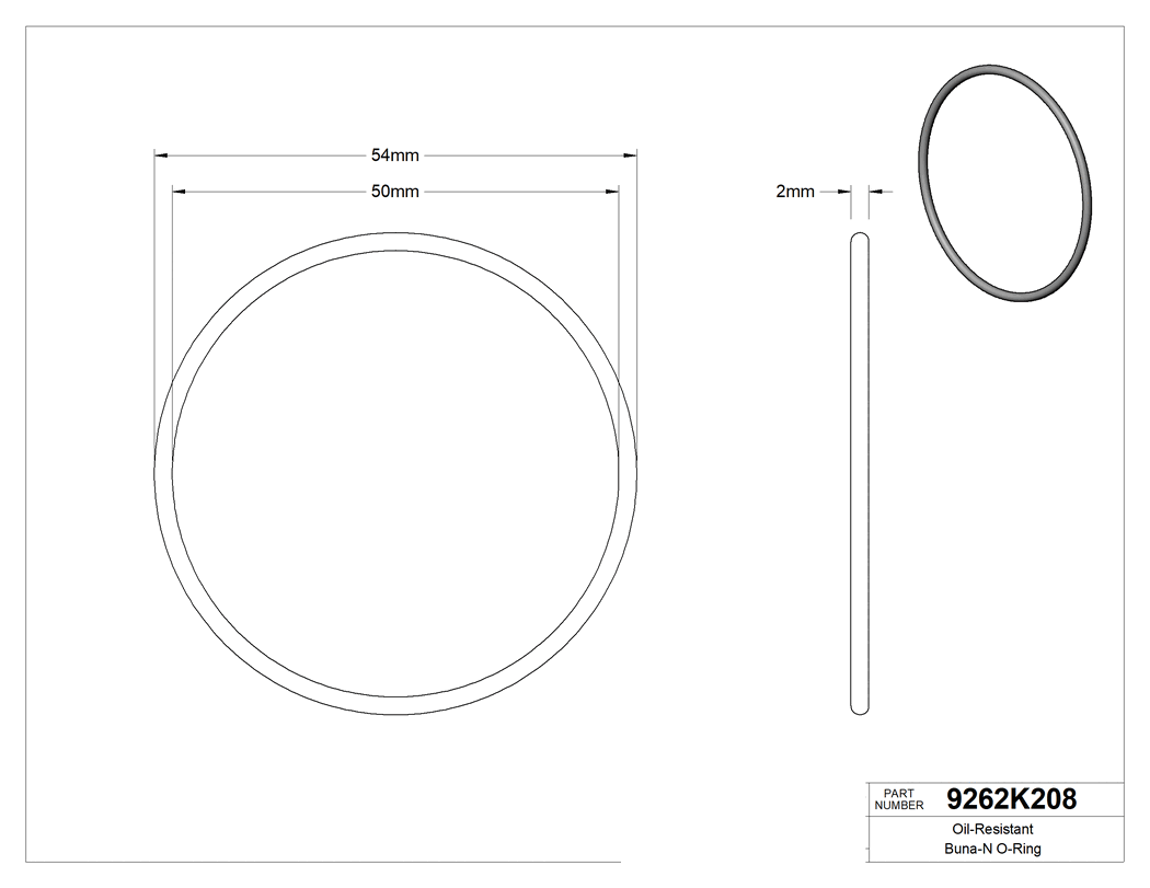 Technical drawing - 9262K208